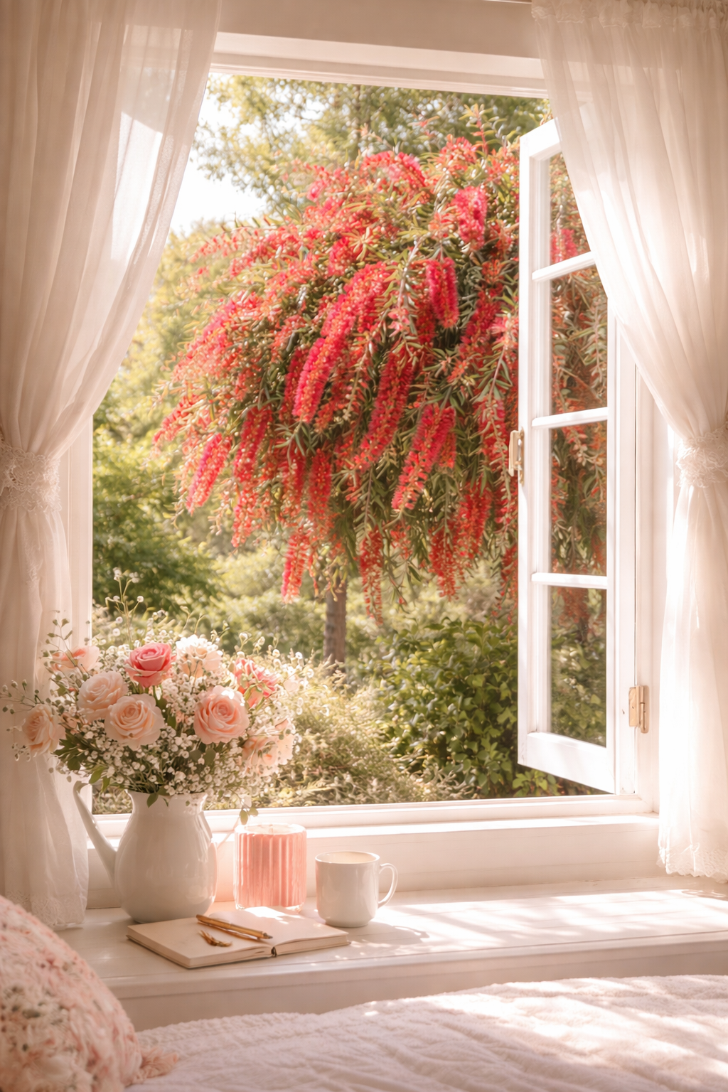 Blooming While Abiding: What the Weeping Bottlebrush Taught Me About God’s Love This Valentine’s Day